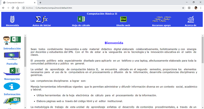 Guía de navegación